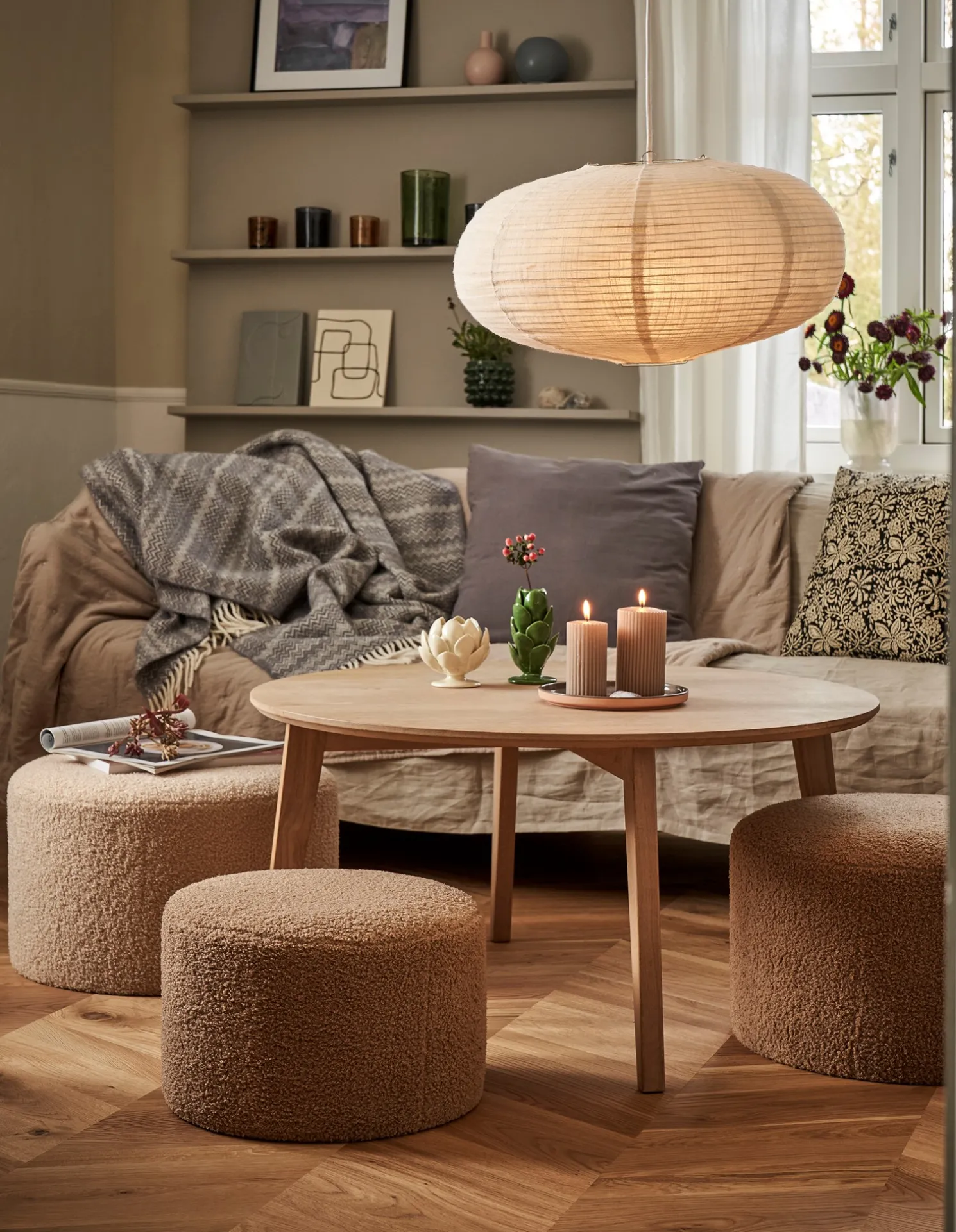 Hocker Mit Teddy-Stoff